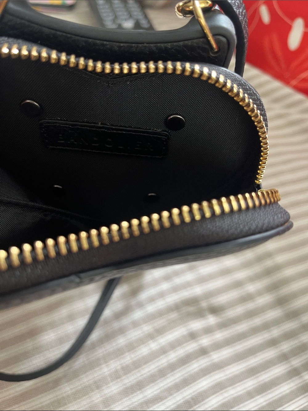 Bandolier Black Heart Crossbody Phone Case with Strap - Picture 3 of 6